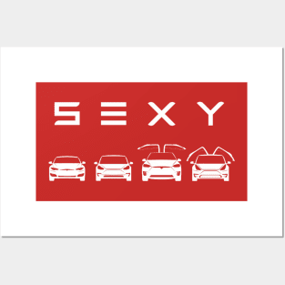 S3XY Tesla - Model S, Model 3, Model X, Model Y Posters and Art